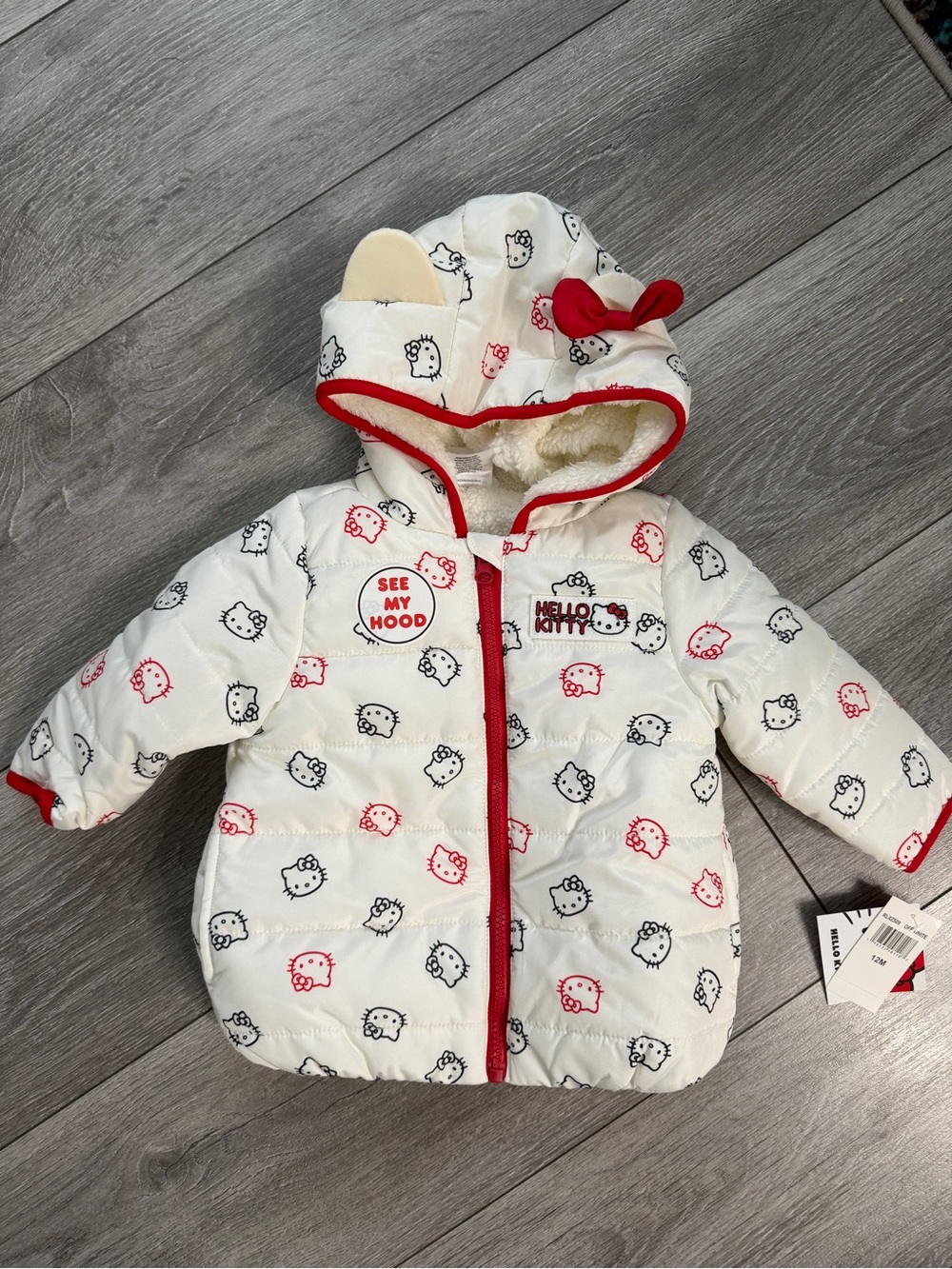 Hello Kitty Baby Girl Puffer Jacket NWT